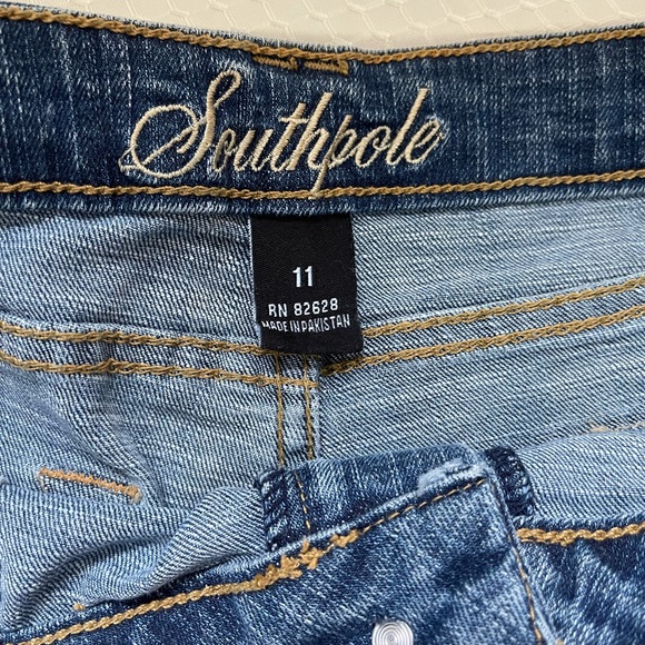 Juniors Southpole Denim Short Shorts - Picture 5 of 11